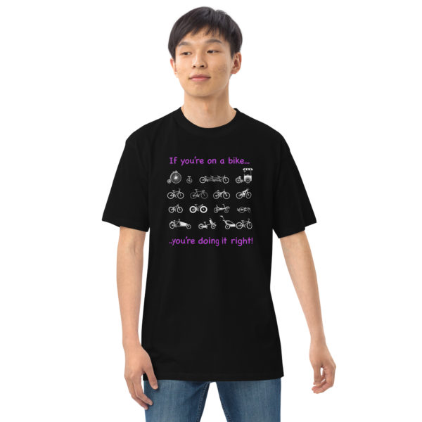 Bikes: You're doing it right | Men’s premium heavyweight tee - Image 6