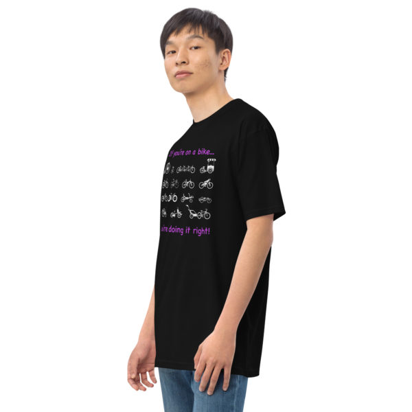 Bikes: You're doing it right | Men’s premium heavyweight tee - Image 4