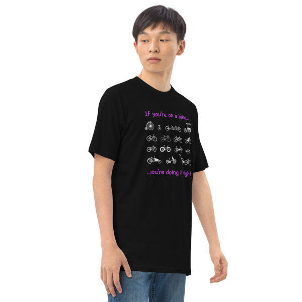 Bikes: You're doing it right | Men’s premium heavyweight tee - Image 3