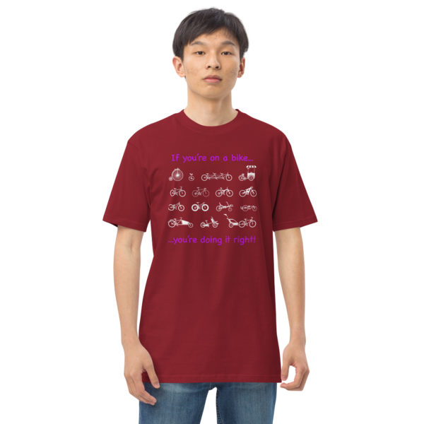 Bikes: You're doing it right | Men’s premium heavyweight tee - Image 18