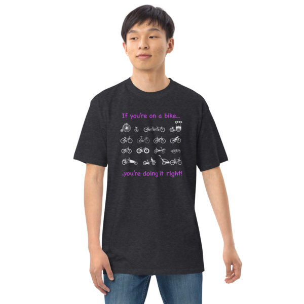 Bikes: You're doing it right | Men’s premium heavyweight tee - Image 14