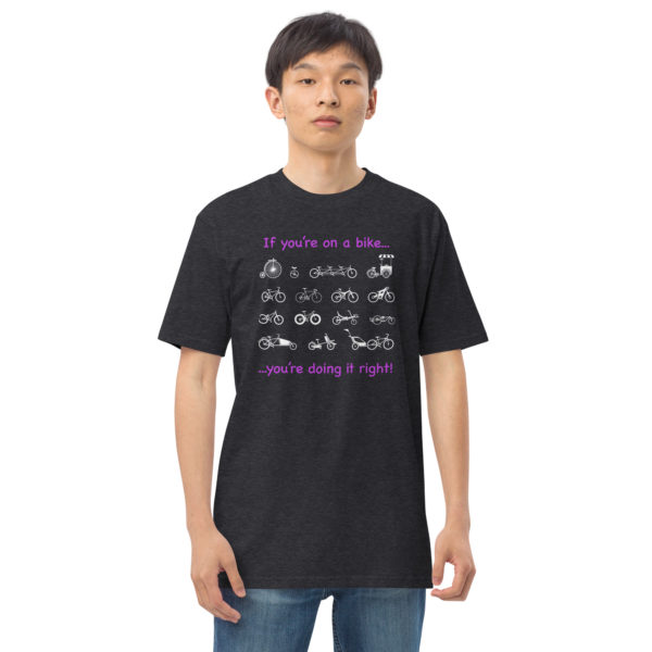 Bikes: You're doing it right | Men’s premium heavyweight tee - Image 10